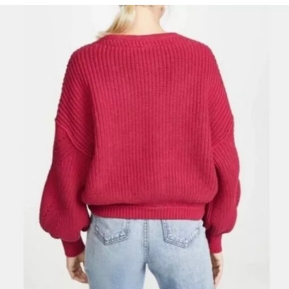 Free People • All Day Long V Neck Sweater - Picture 3 of 9